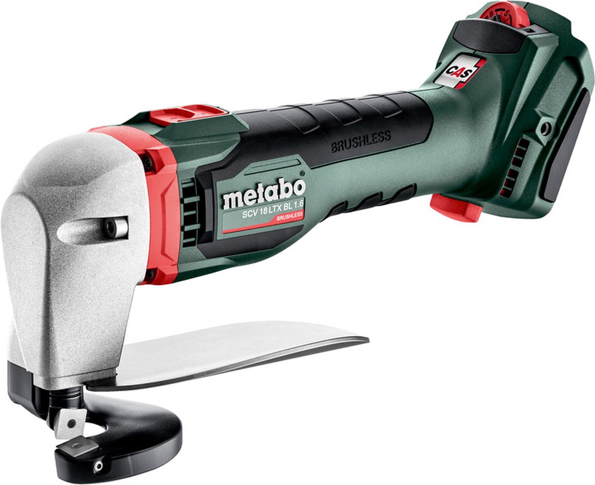 Metabo Accu-blikschaar 601615840 SCV 18 LTX BL 1.6 Metaloc Zonder accu, Zonder lader, Incl. koffer
