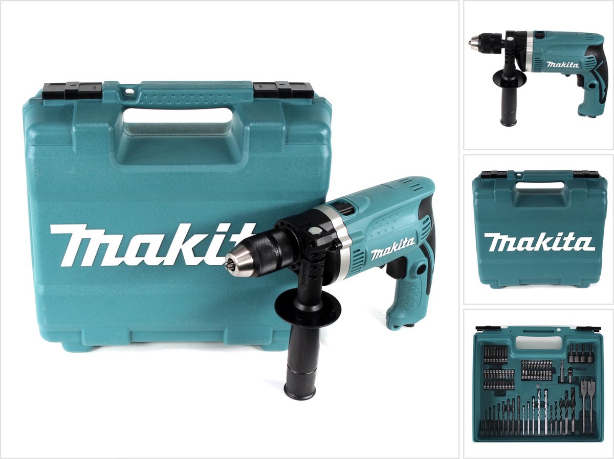 Makita Klopboormachine 1 snelheid 710 W Incl. accessoires, Incl. koffer