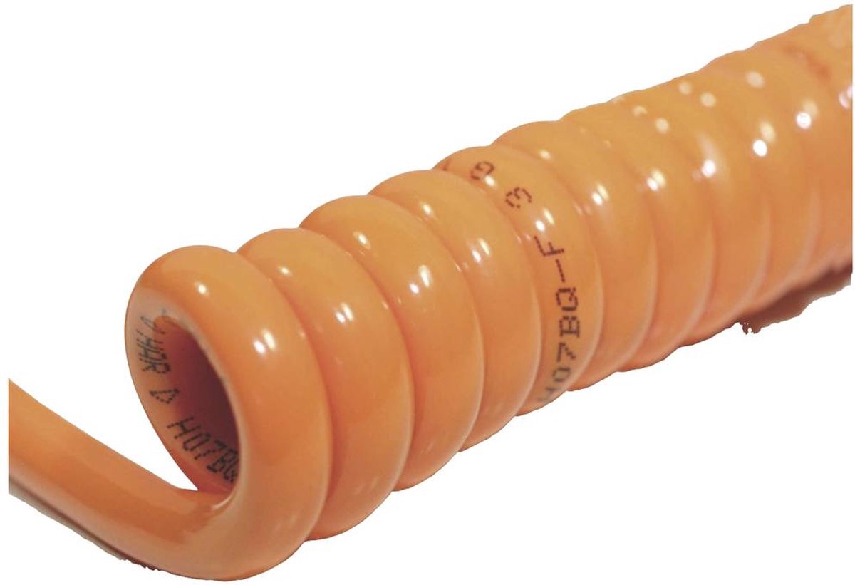 BKL Electronic 1506144 Spiraalkabel H07BQ-F 1200 mm / 4800 mm 2 x 1.5 mm² Oranje 1 stuk(s)