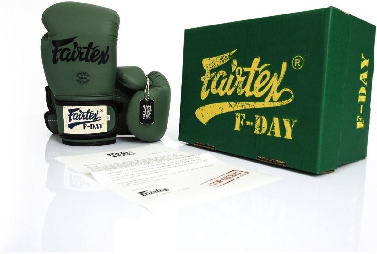 Fairtex F-Day Limited Edition (Kick)bokshandschoenen - Groen - 16 oz