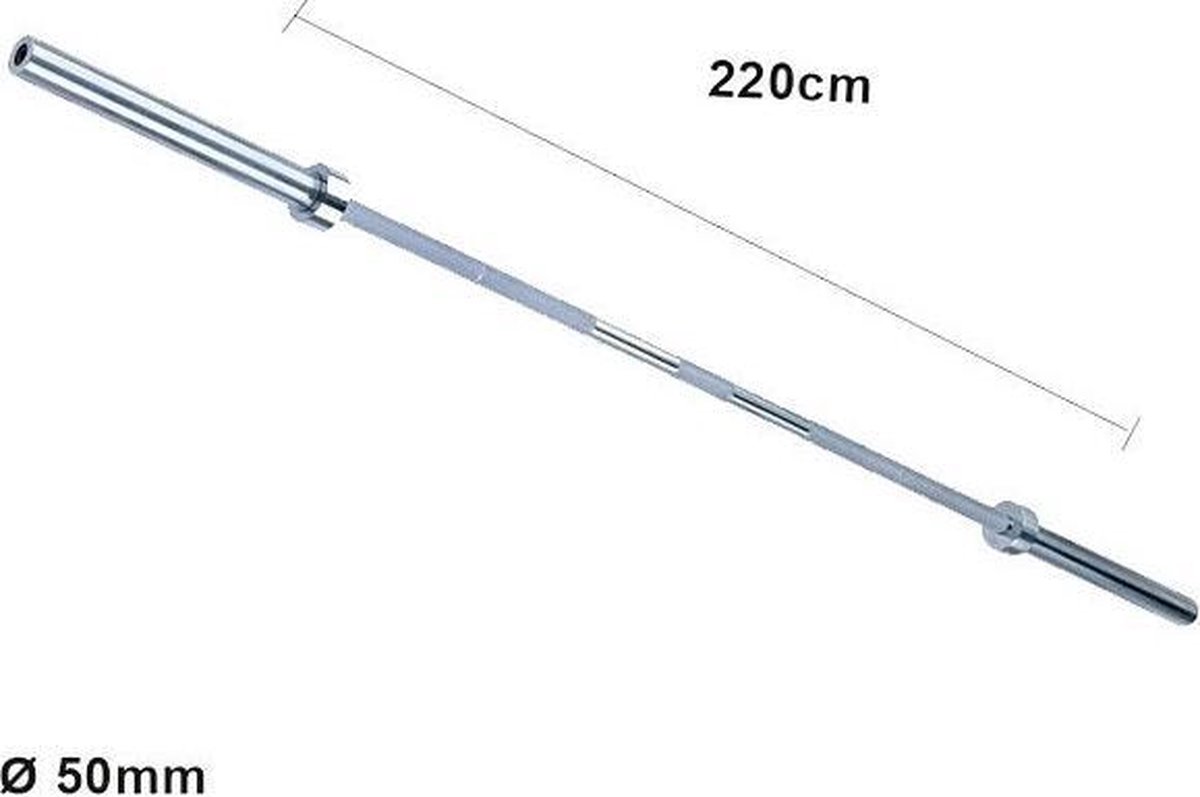 Body-Solid Olympic Power Bar - 220 cm - Chroom