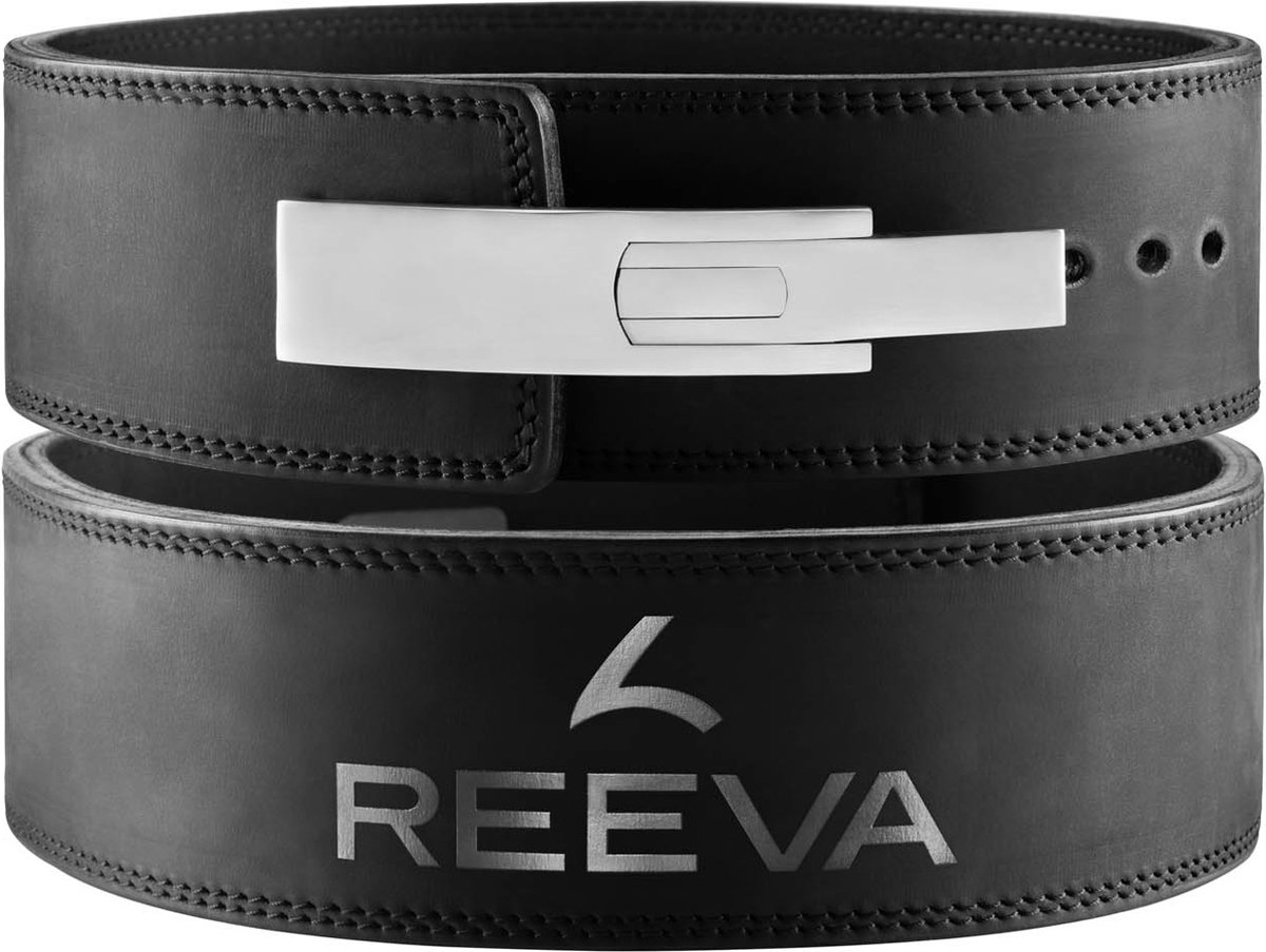 Reeva Nubik Leer Lifting Belt - Halterriem - Zwart