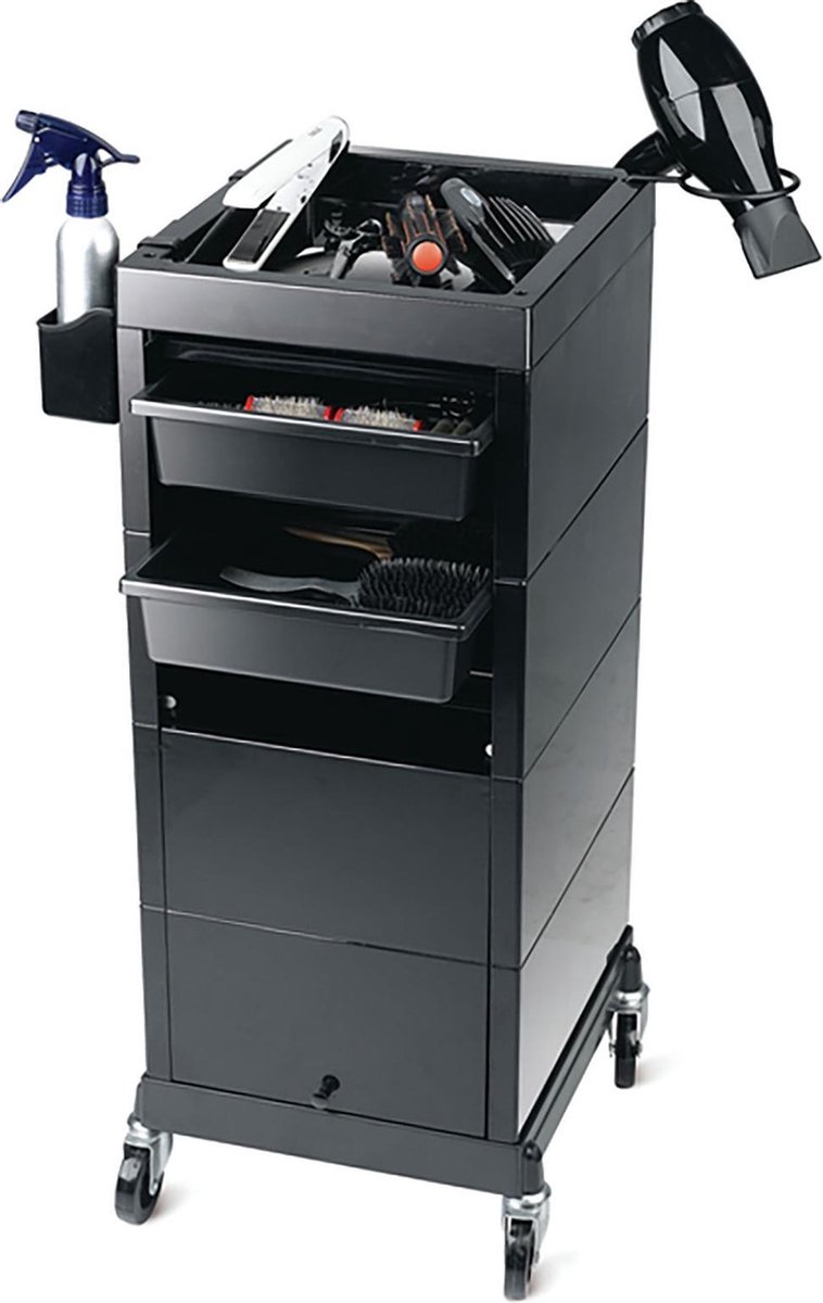 Sibel - Discrete Werkwagen Kapper - Zwart