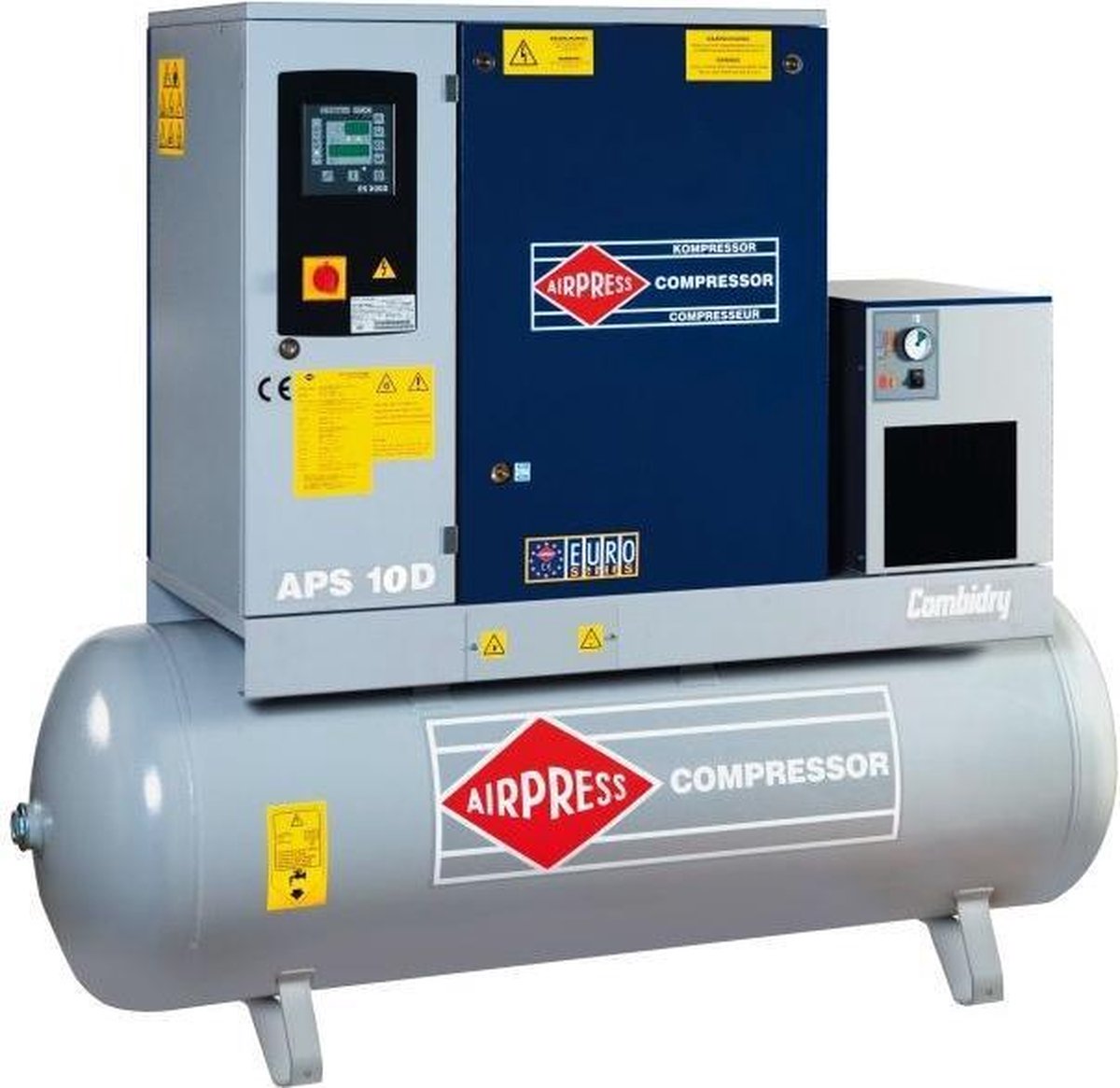 AIRPRESS 400V schroefcompressor combi 10 dry