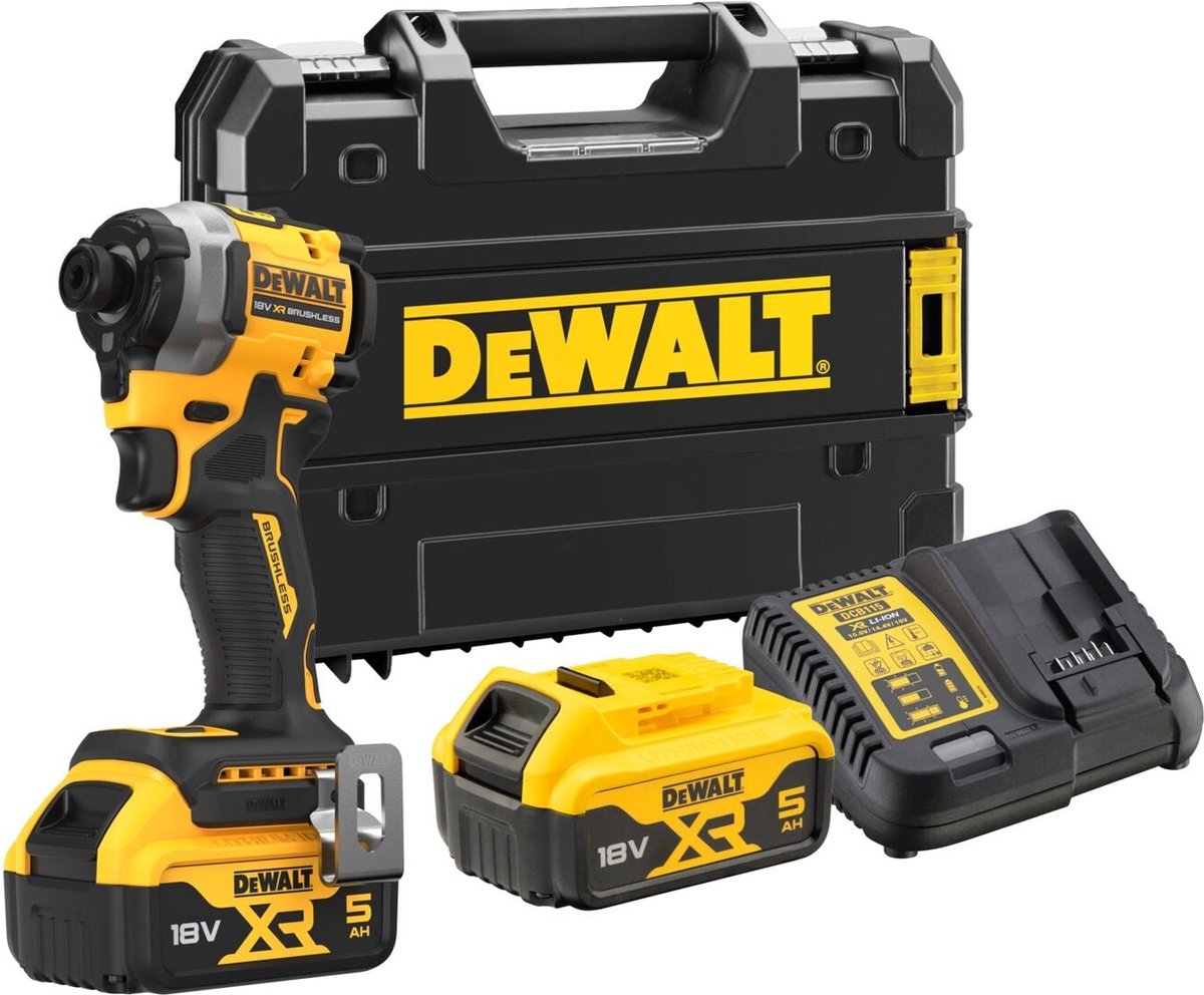 DeWALT DCF850P2T-QW 18V Li-ion XR Accu Slagschroevendraaier Set (2x 5.0Ah) In TSTAK Koffer