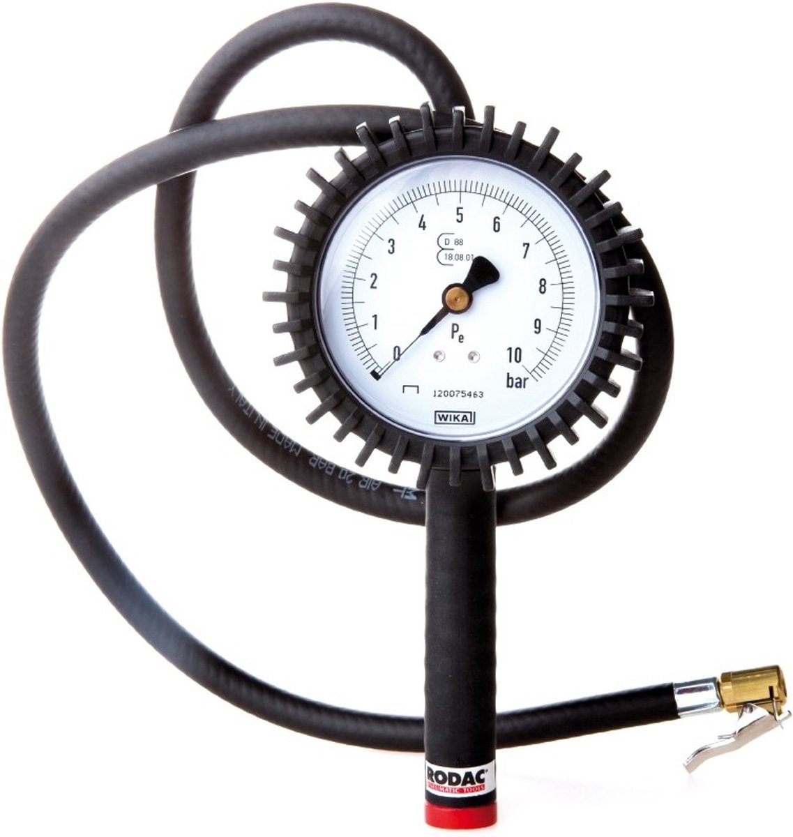 RODAC geijkte bandenpomp 0-10 bar
