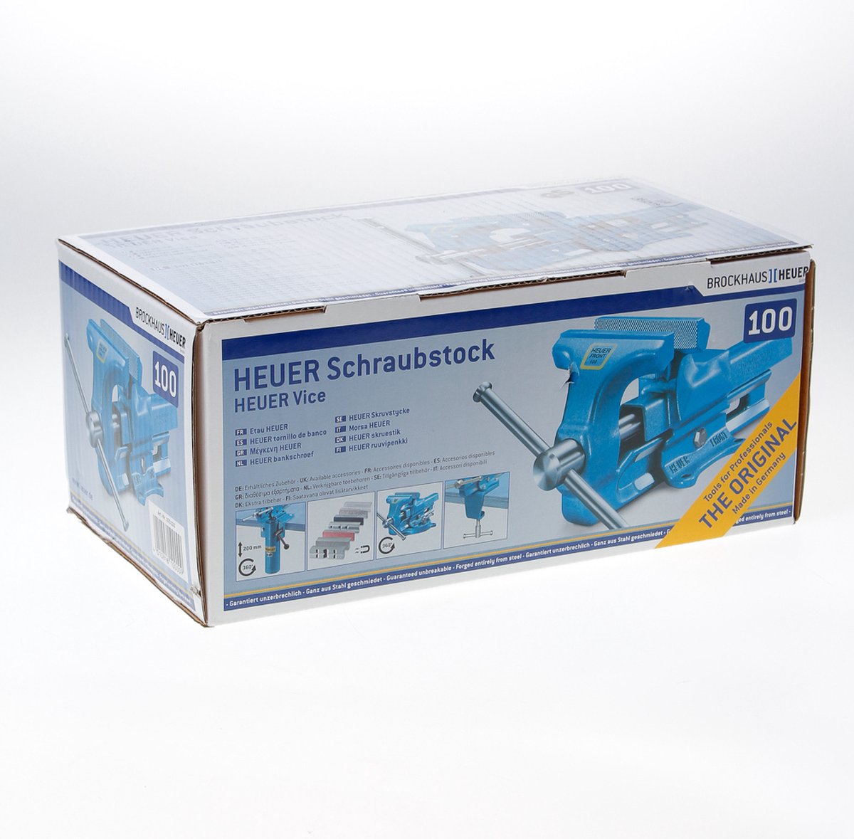 Heuer 100100 Bankschroef - Staal - Bekbreedte 100 Mm - Klembereik 125 Mm