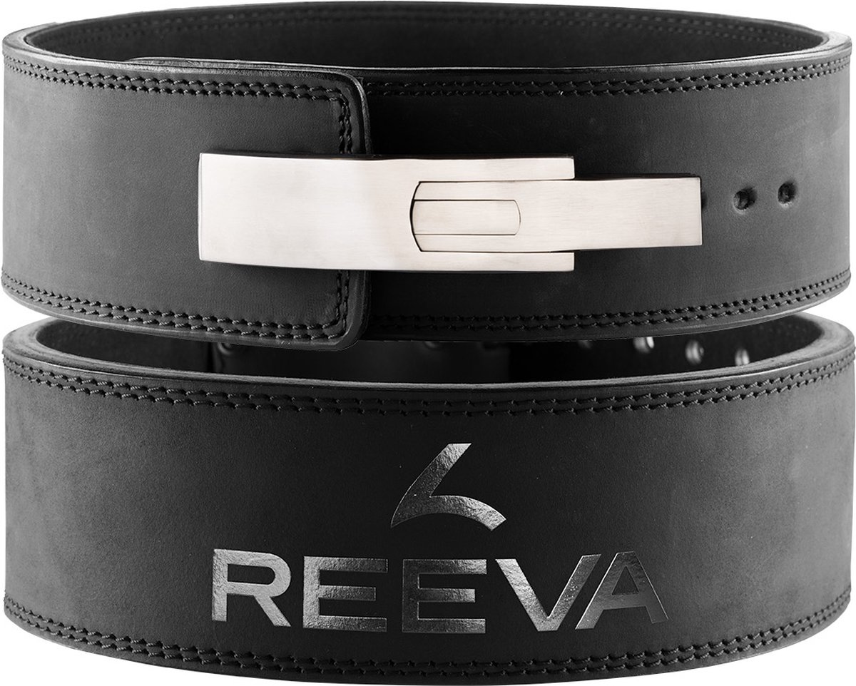 Reeva Zwart Lederen Lifting Belt - Halterriem