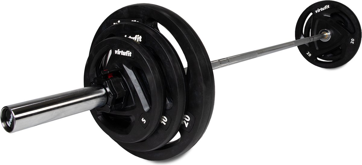 VirtuFit Olympische Rubberen Halterset - 90 kg