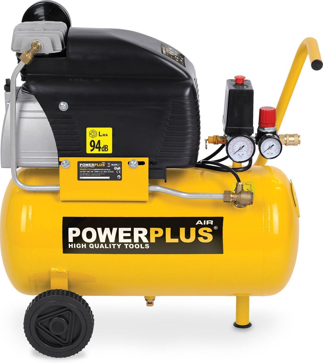 Powerplus POWX1735 Compressor - 1500W - 24L - Olie