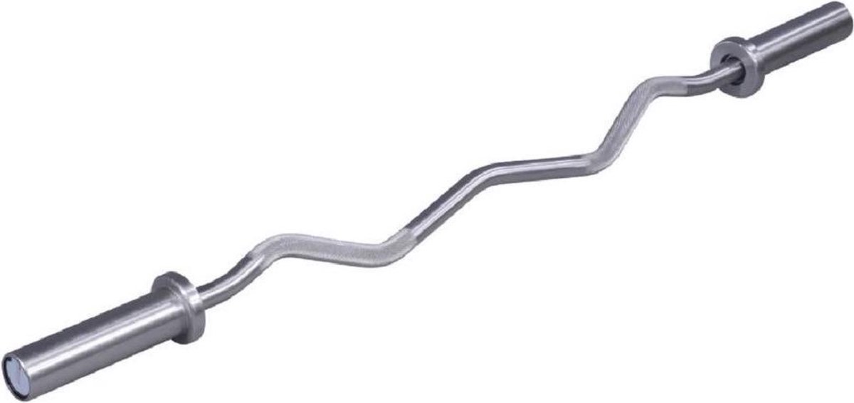 Lifemaxx Olympic EZ Bar Curlstang - Geborsteld Staal - 120 cm