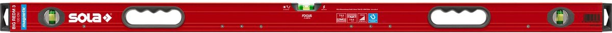 Sola Big RedM 3 180 Aluminium Waterpas - Magnetisch - 1800mm