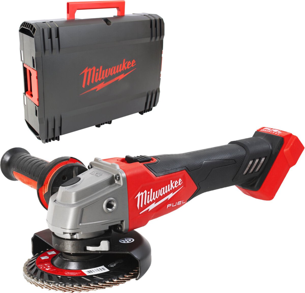 Milwaukee M18 FSAG125X-0X 18V Li-Ion Accu Haakse Slijper Body In HD Box - 125mm - Koolborstelloos - Schuifschakelaar