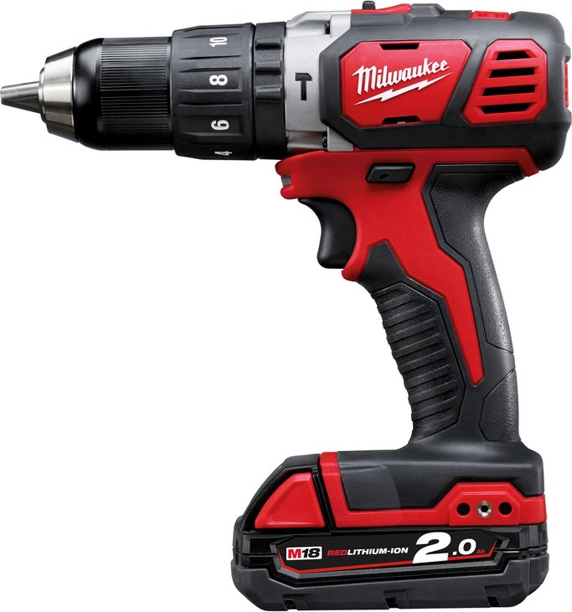Milwaukee M18 BPD-202C 18V Li-Ion Accu Klopboor-/schroefmachine Set (2x 2.0Ah Accu) In Koffer