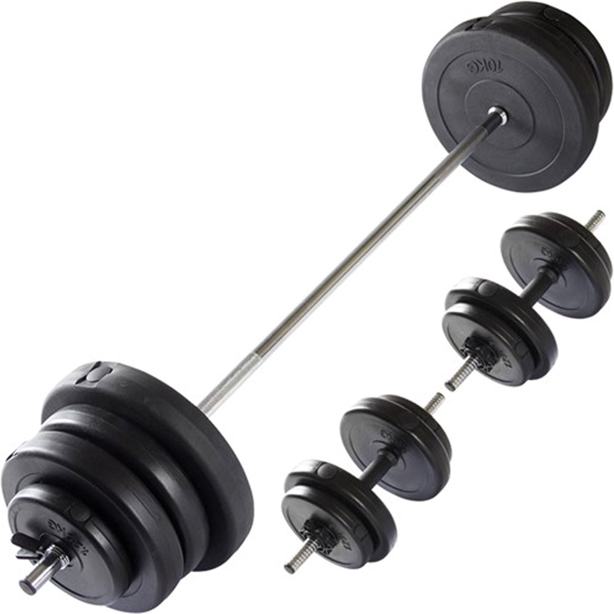 VirtuFit Verstelbare Halterset - Dumbbellset - 60,5 kg - Zwart - Gratis Trainingsvideo's