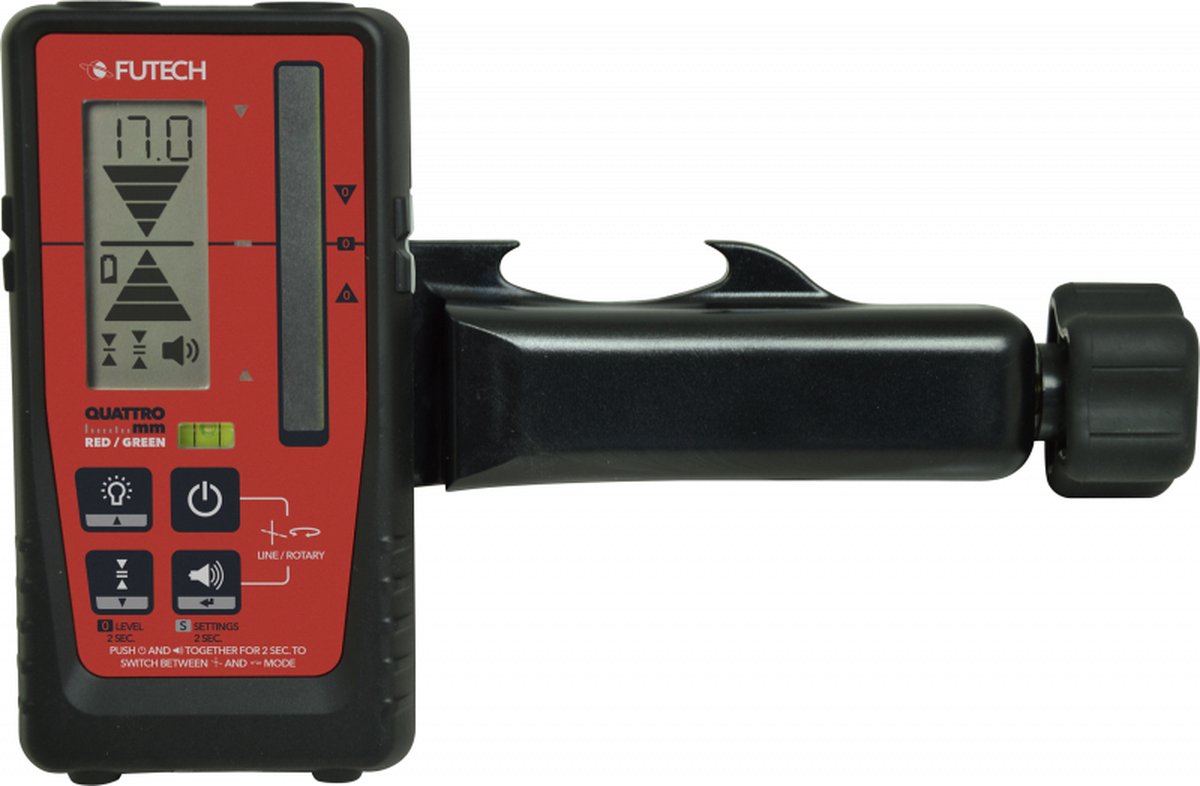 FUTECH Quattro MM Laserontvanger - Rood/groen - 75m -200m
