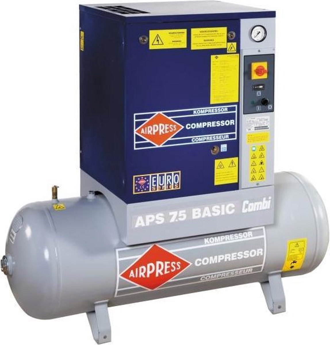 AIRPRESS 400V schroefcompressor combi APS 7.5 basic
