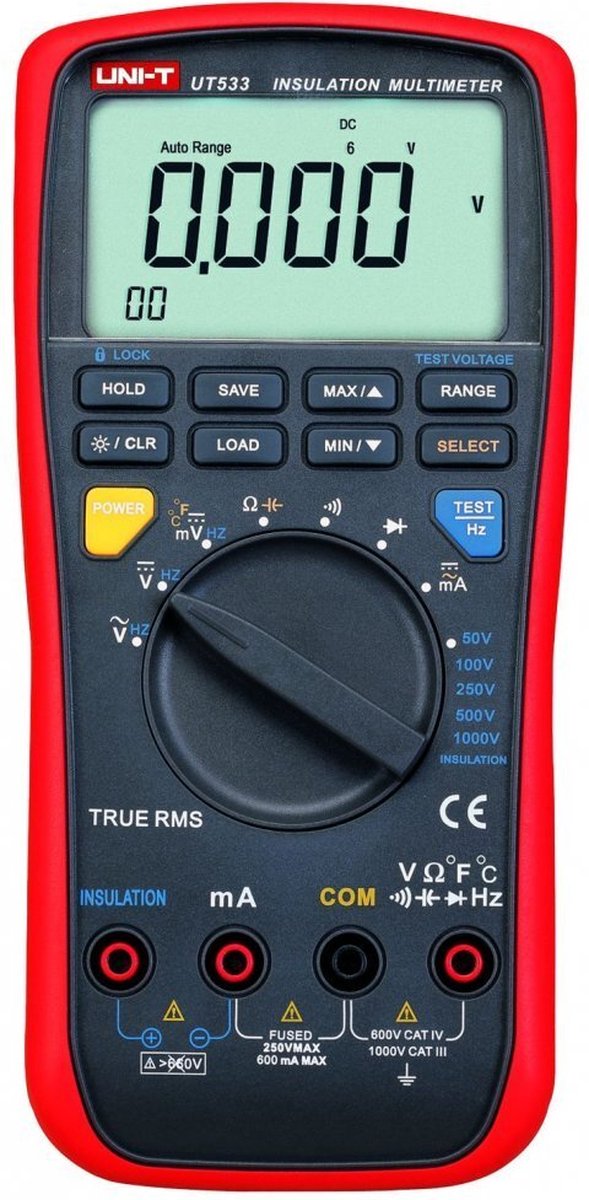 UNI-T UT533 Isolatieweerstand Multimeter