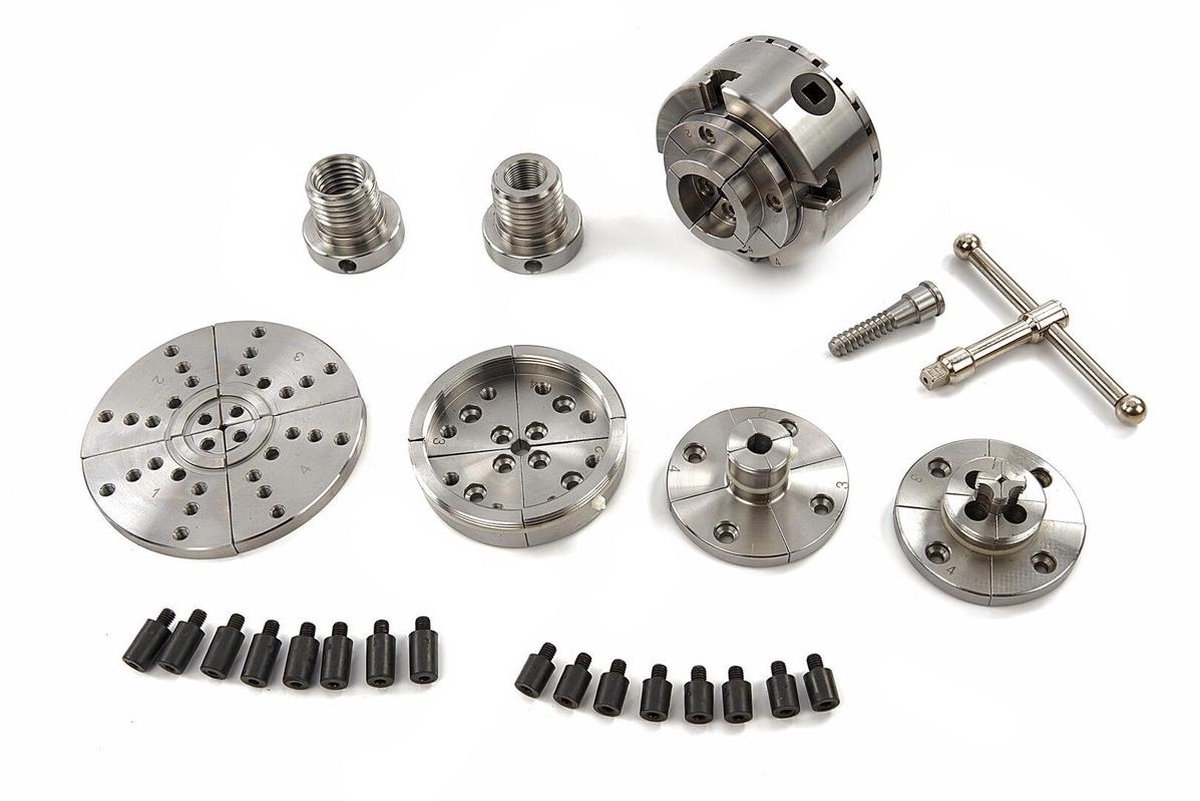 HBM 95 mm PROFI houtklauwplaat voor houtdraaibank Complete set