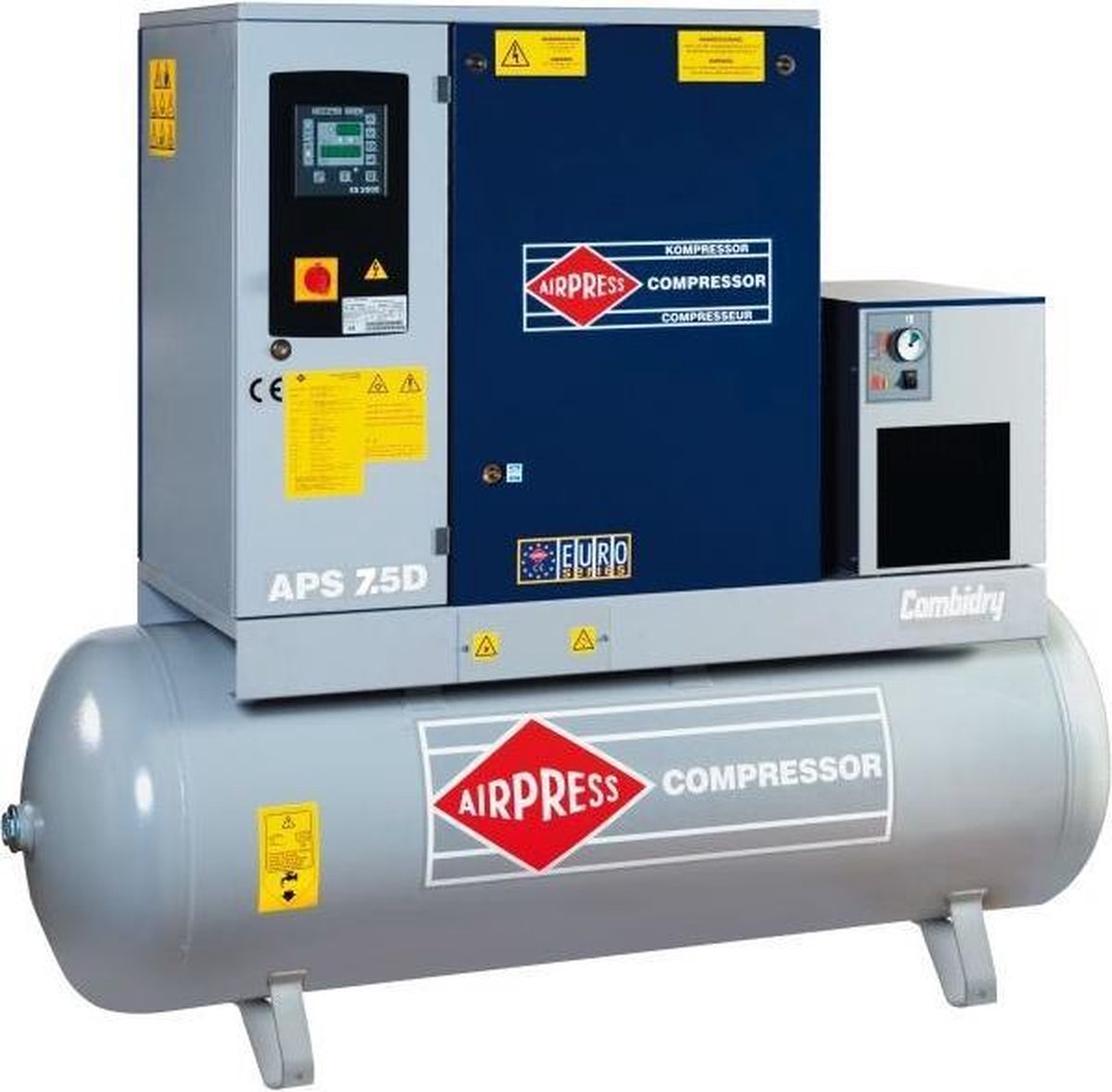 AIRPRESS 400V schroefcompressor combi 7.5 DRY