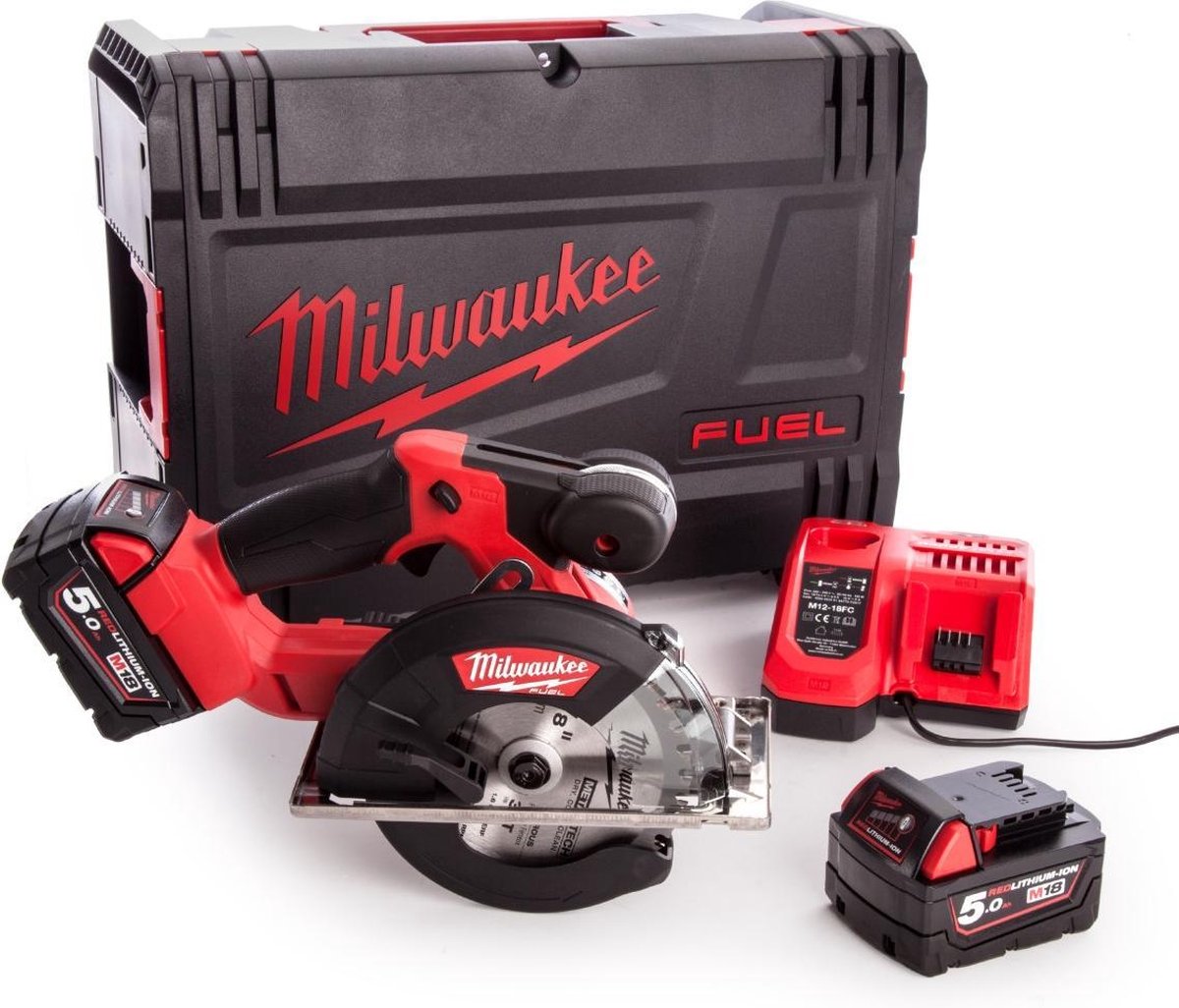 Milwaukee M18 FMCS-502X 18V Li-Ion Accu Cirkelzaag Set (2x 5ah Accu) In HD Box -150 X 20 Mm - Koolborstelloos