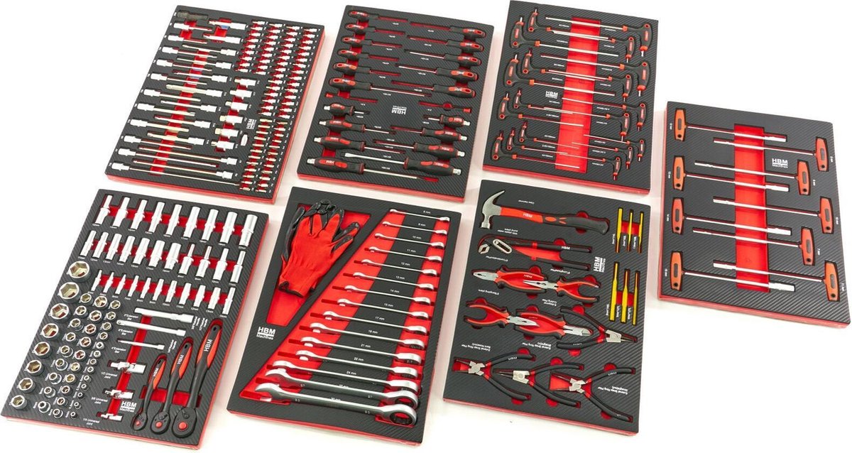Inlay 262-delige PREMIUM voor gereedschapswagen