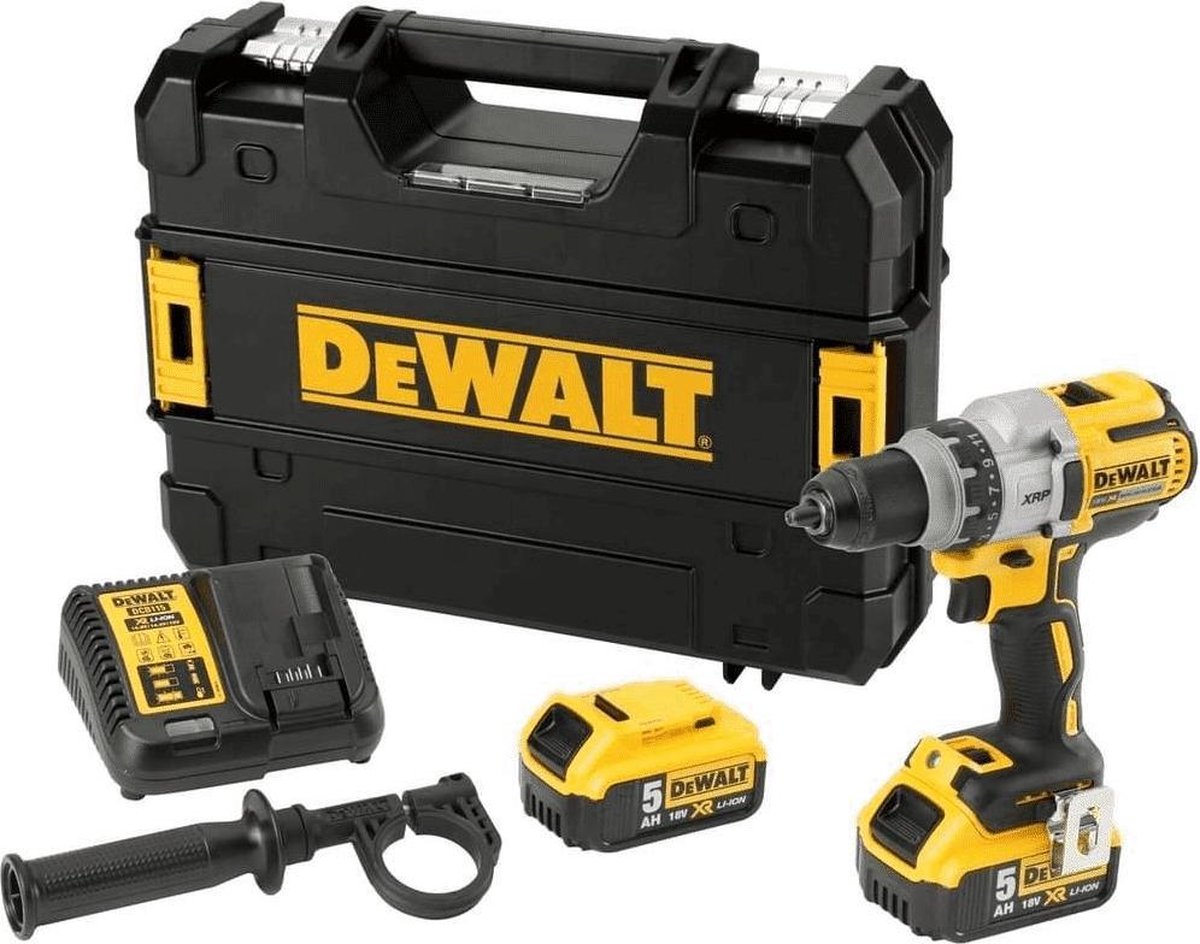 DeWALT DCD991P2 18V Li-Ion Accu Schroef-/boormachine Set (2x 5.0Ah Accu) In Koffer - Koolborstelloos