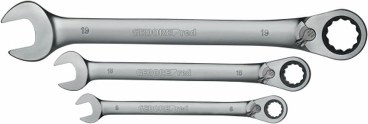Gedore RED R07205012 Ring-/steekratelsleutelset - 8-19mm - 12-delig