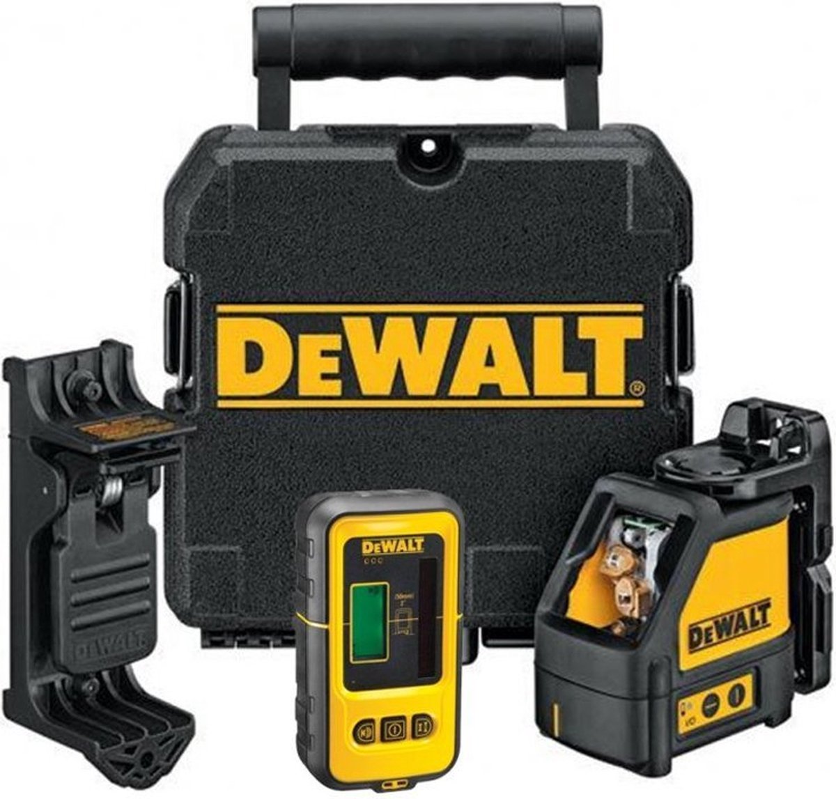 DeWALT DW088KD Zelfnivellerende Kruis Lijnlaser In Koffer (DW088K)&Ontvanger (DE0892) - 2 Lijnen - 50m