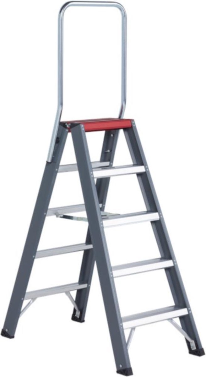 Altrex Falco FDO 5 Dubbele Trap - Aluminium Met Coating - 2 X 5 Treden - Max. Werkhoogte 3.20 M.