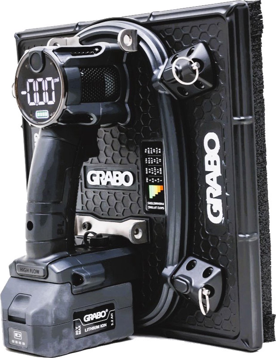 Grabo High Flow Elektrische Vacuüm Tegeldrager In Beschermtas - 130kg