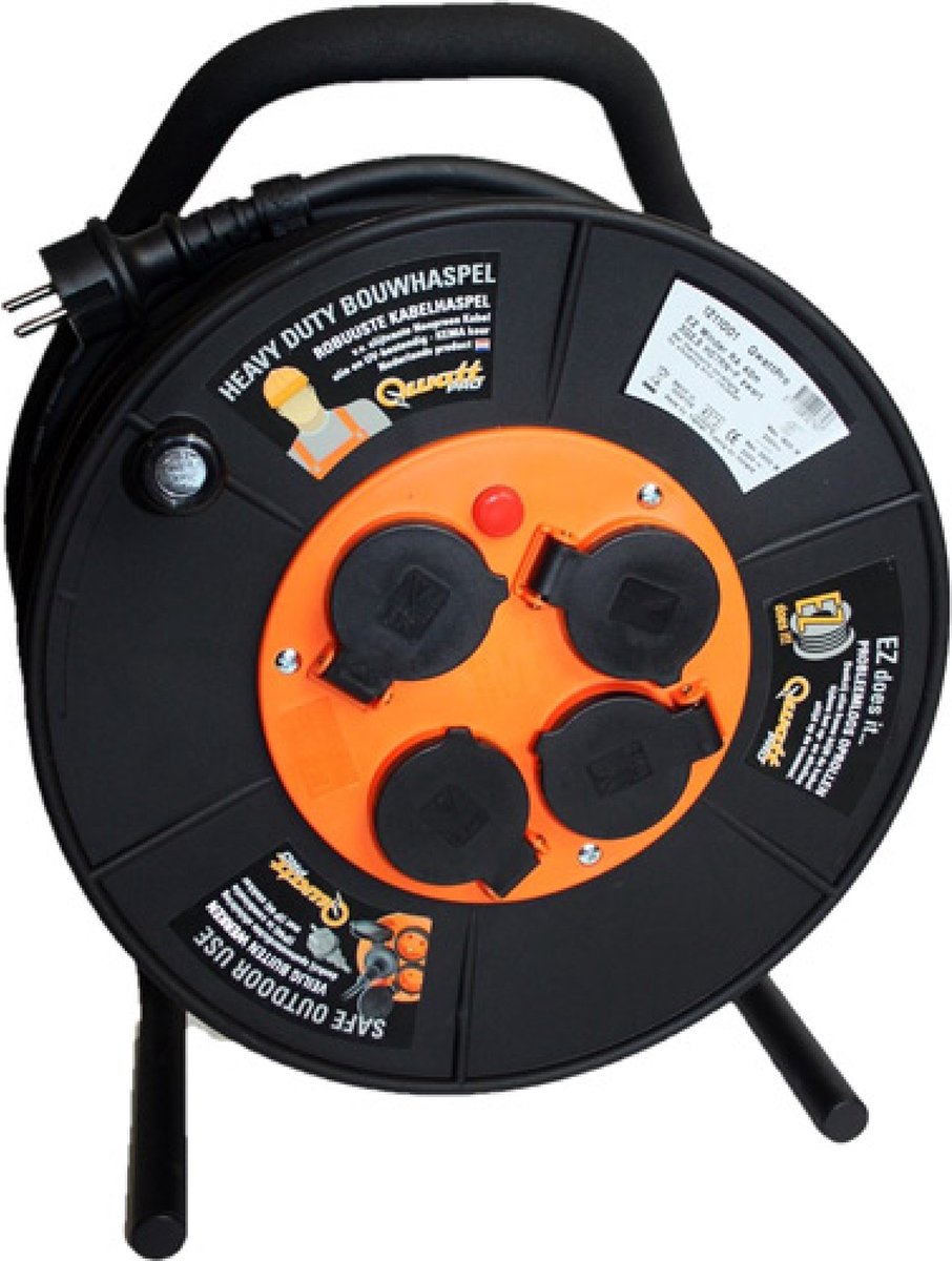 QwattPRO 1211001 EZ Winder Kabelhaspel - H07RN-F - IP44 - 40m