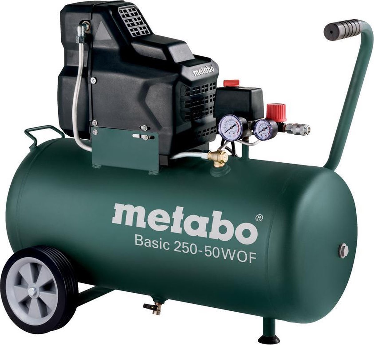 Metabo Basic 250-50 W OF Compressor - 1500W - Olievrij - 8 Bar - 50L - 100 L/min