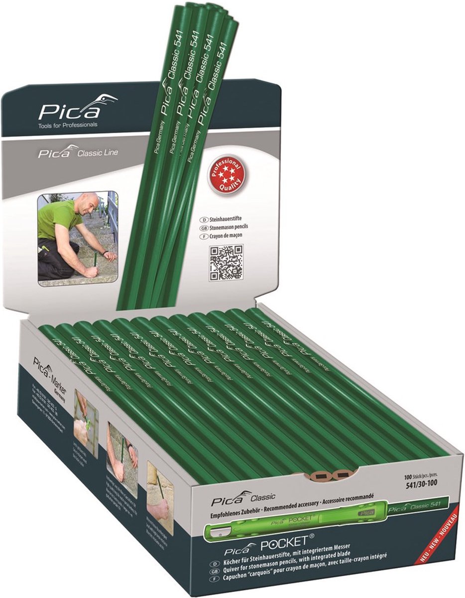 Pica 541/30-100 Steenpotlood - 300mm - Grafiet (100st.)