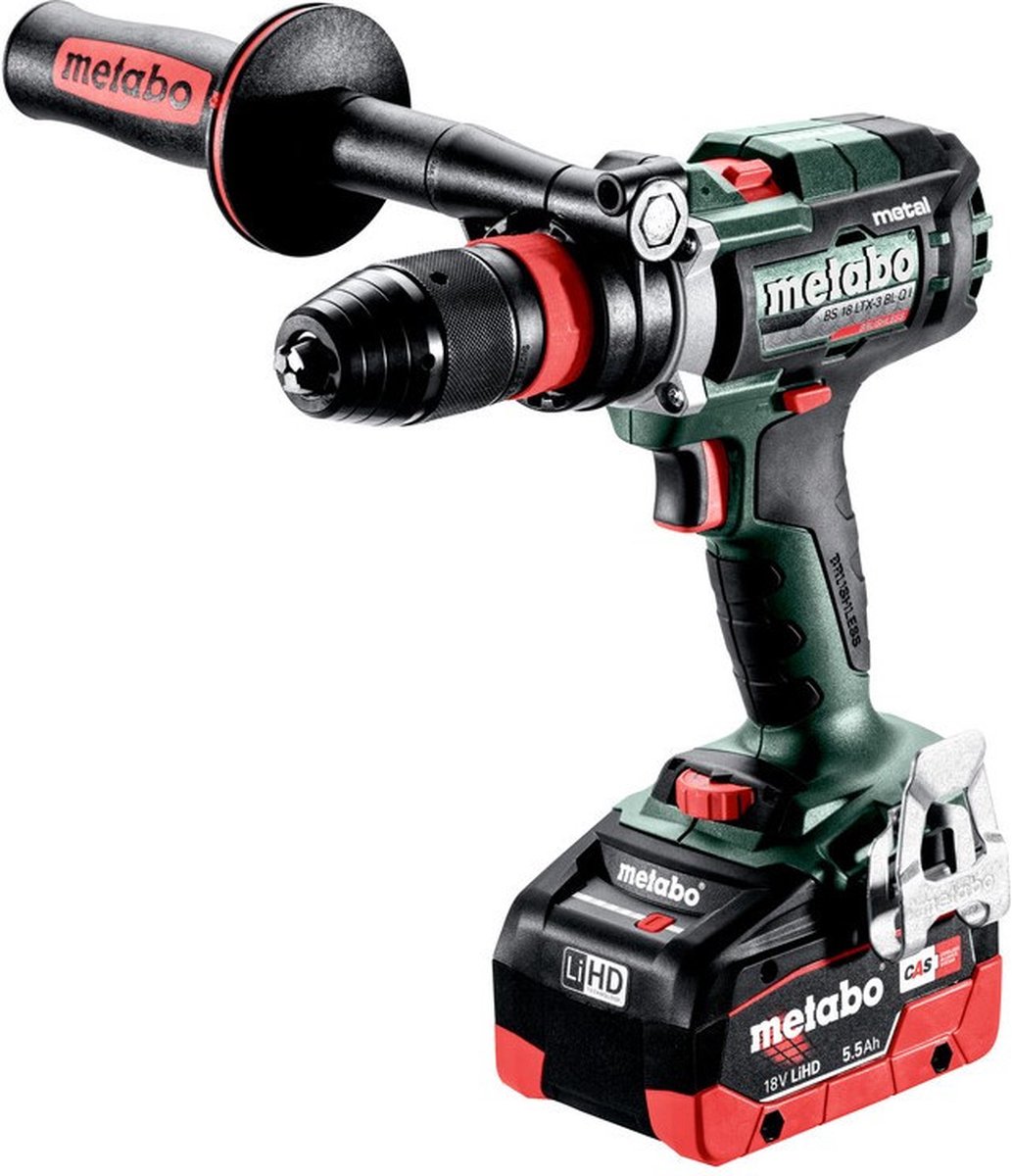 Metabo BS 18 LTX-3 BL Q I Metal 18V LiHD Accu Boorschroefmachine Set (2x 5.5Ah) In Metabox - 130Nm - 68mm