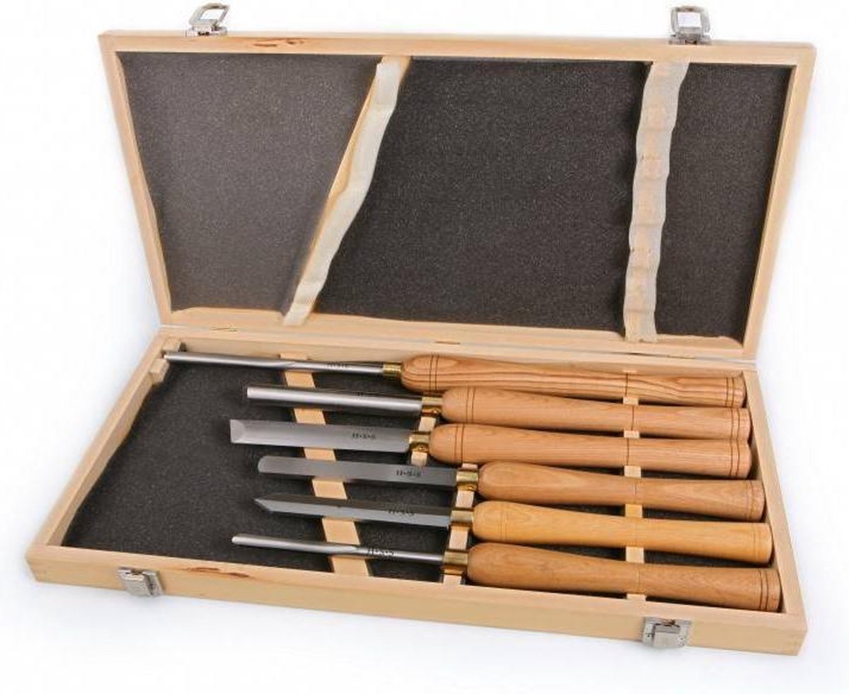 HBM 6-delige PROFI HSS houtdraaibeitelset