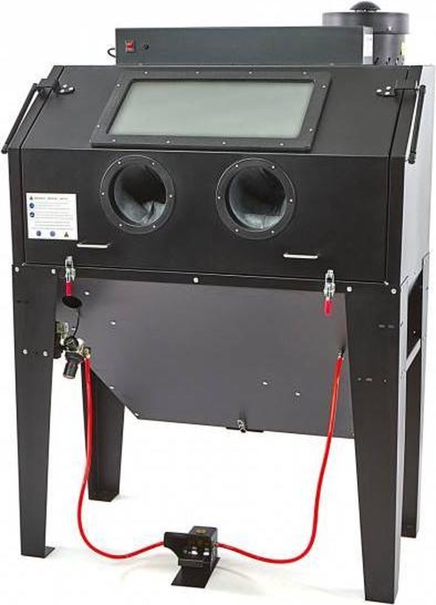 HBM SBC 500 straalcabine met afzuiging CE ZWART