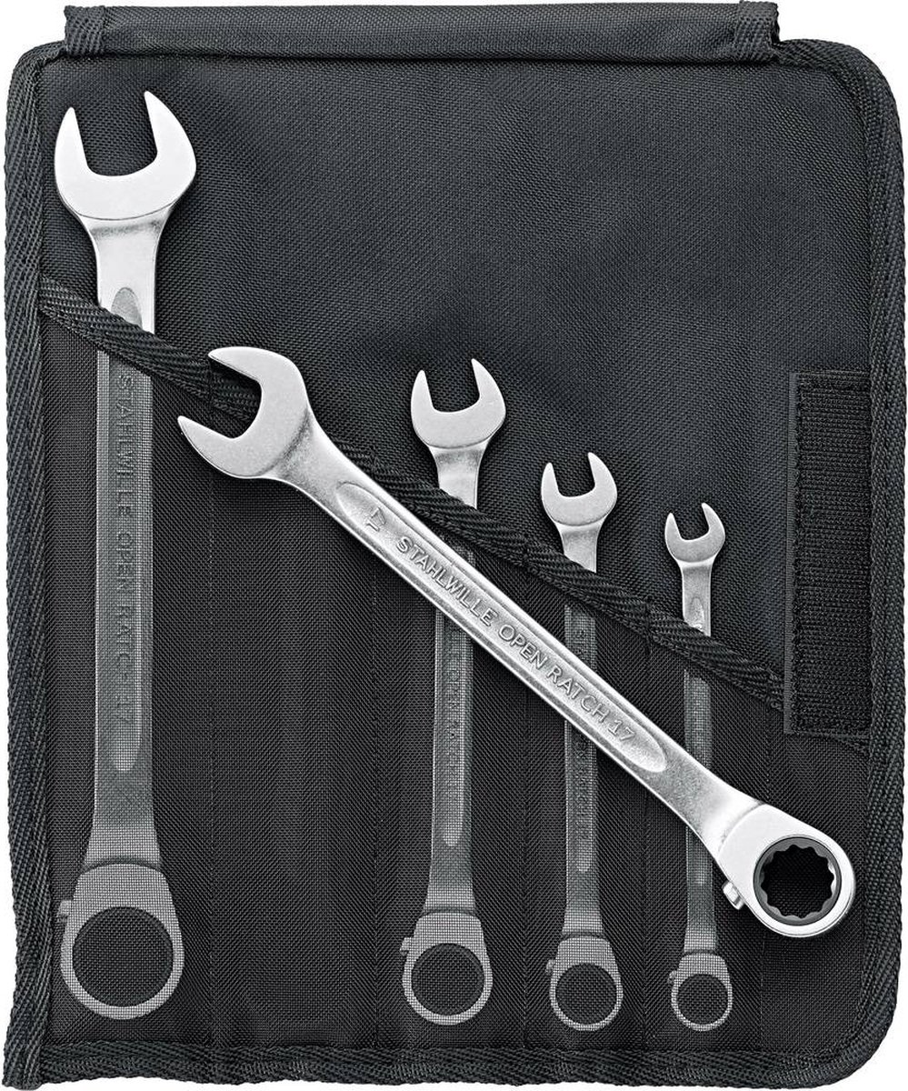 Stahlwille 17/5 Ringsteeksleutelset In Roltas - 8-19mm