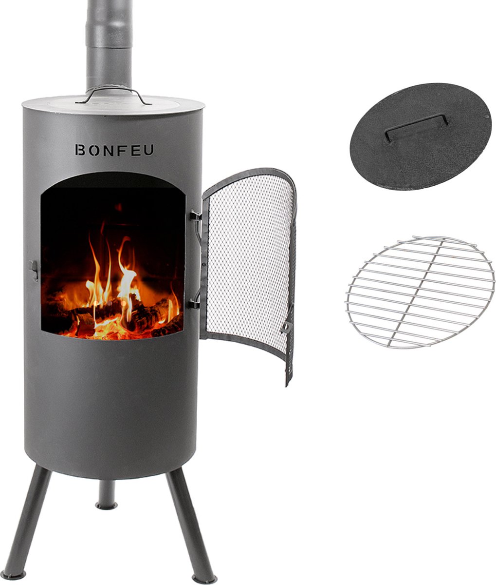 BonFeu 3501 Tuinhaard BonTino - Zwart - 164cm - 35cm