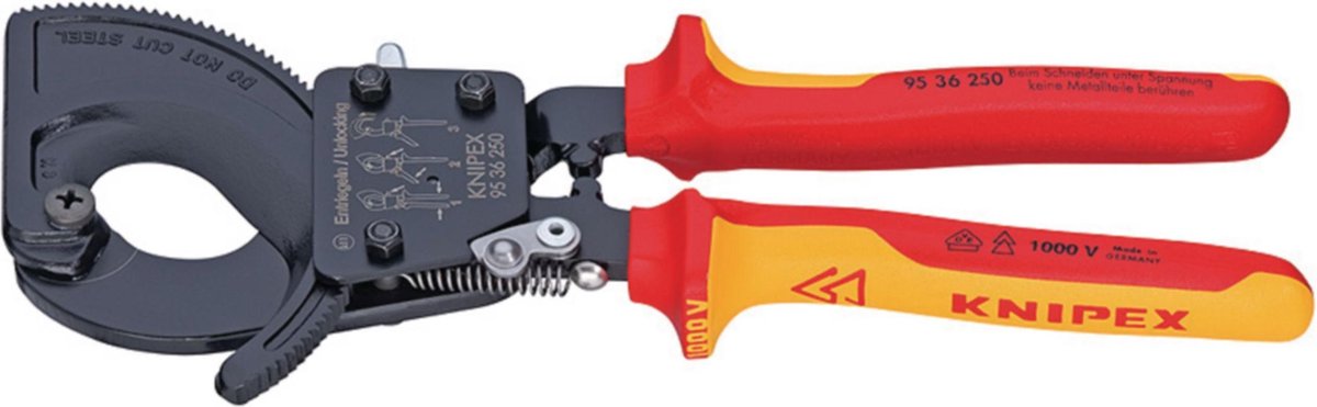Knipex 9536250 Kabelschaar Ratelprincipe - 250mm