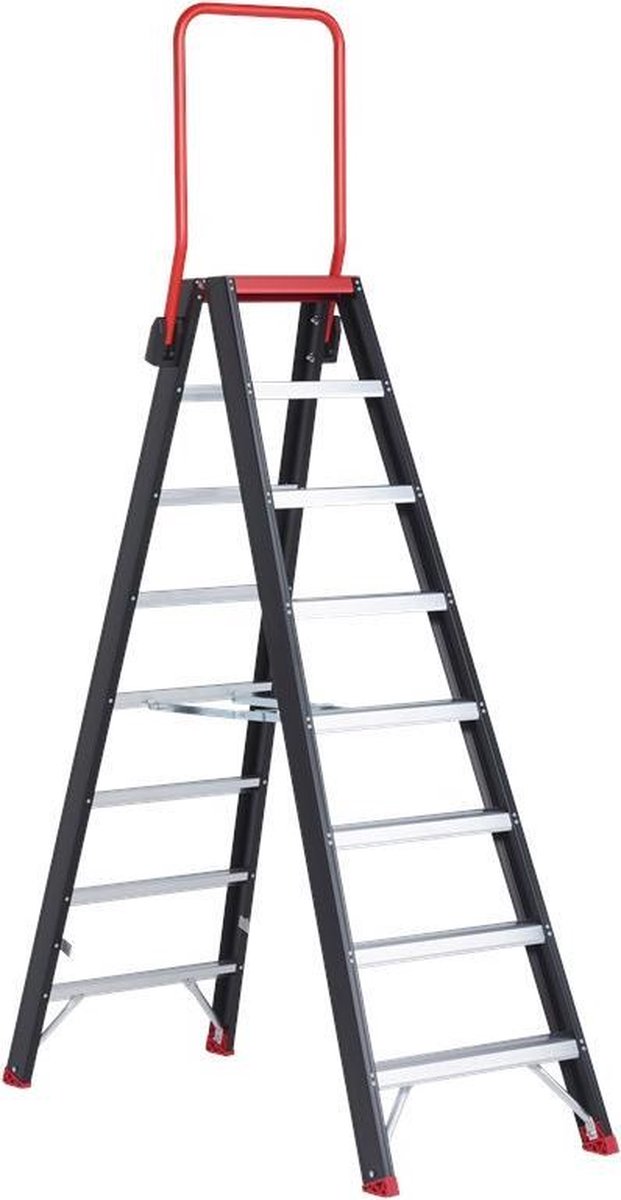 Altrex Taurus TDO 8 Dubbele Trap - Aluminium Met Coating - 2 X 8 Treden - Max. Werkhoogte 3.90 M.