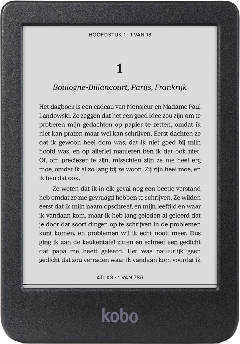 Kobo Clara Bw Zwart - 6 Inch 16 Gb (ongeveer 12.000 E-books) Waterdicht (ip8x)