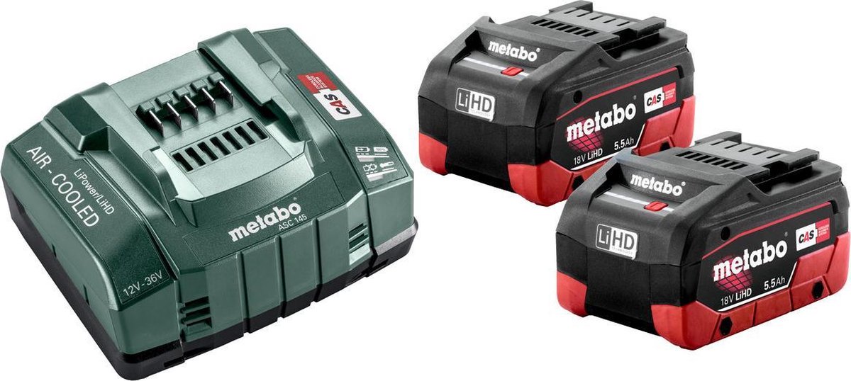 Metabo 685122000 18V LiHD Accu En Lader (2x 5,5Ah Accu)