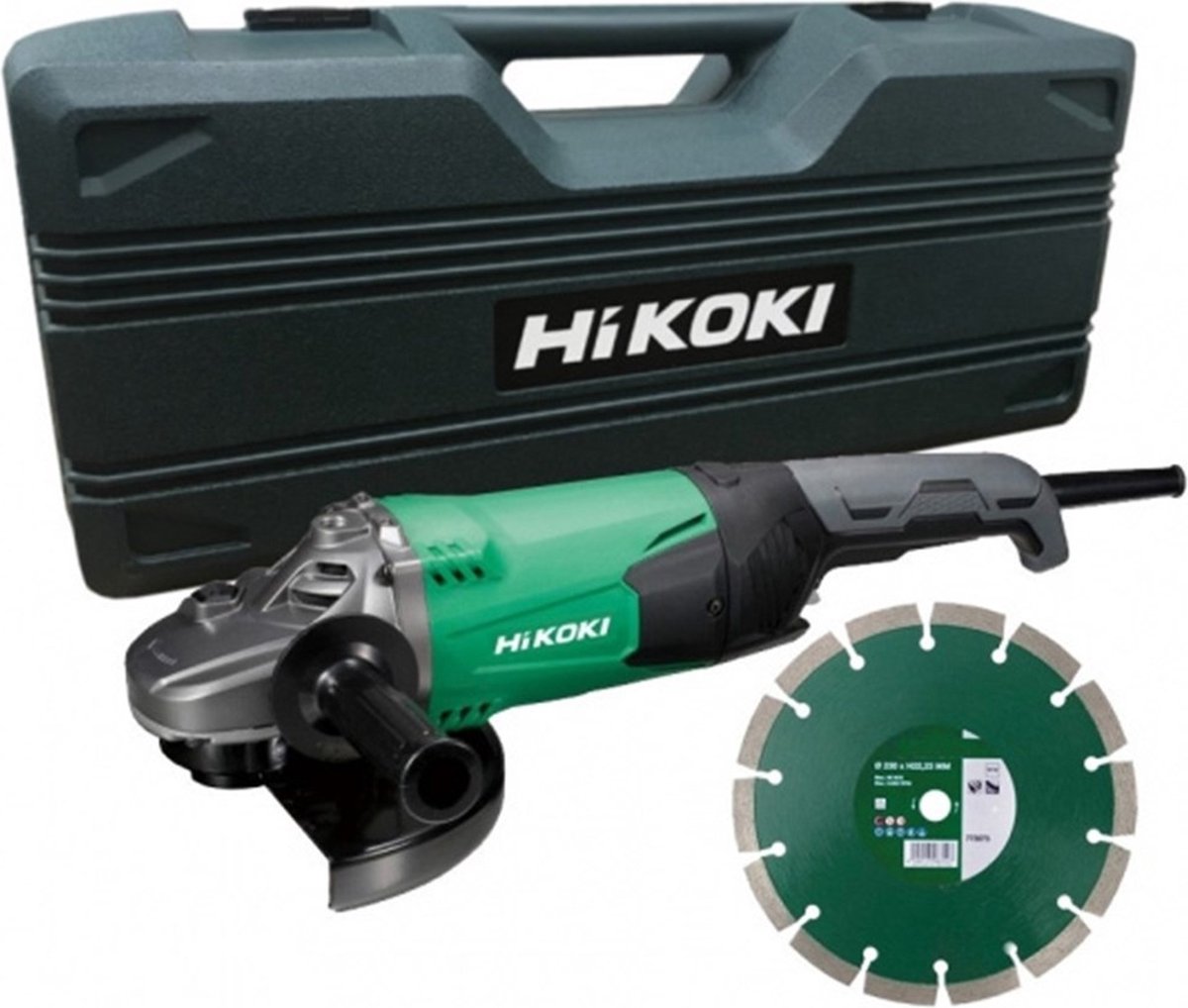 HiKOKI G23SW2WWZ Haakse Slijper Incl. Diamantzaagblad In Koffer - 2200W - 230mm