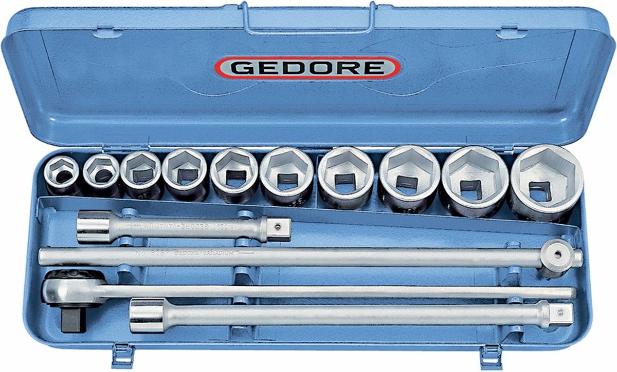 Gedore 32 EM / D 32 EM 14-delige Dopsleutelset 3/4"- 22-50mm