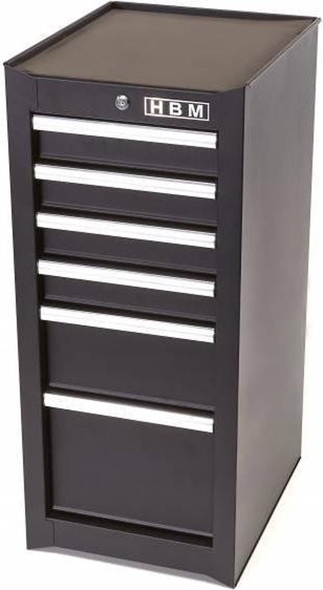 HBM 6 laden gereedschapskast ZWART