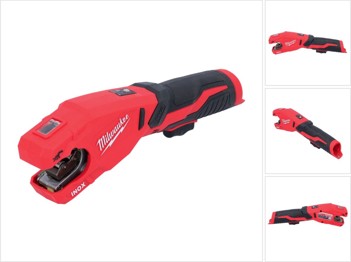 Milwaukee M12 PCSS-0 12V Li-ion Accu Pijpsnijder Body - RAPTOR™ - Roestvast Staal