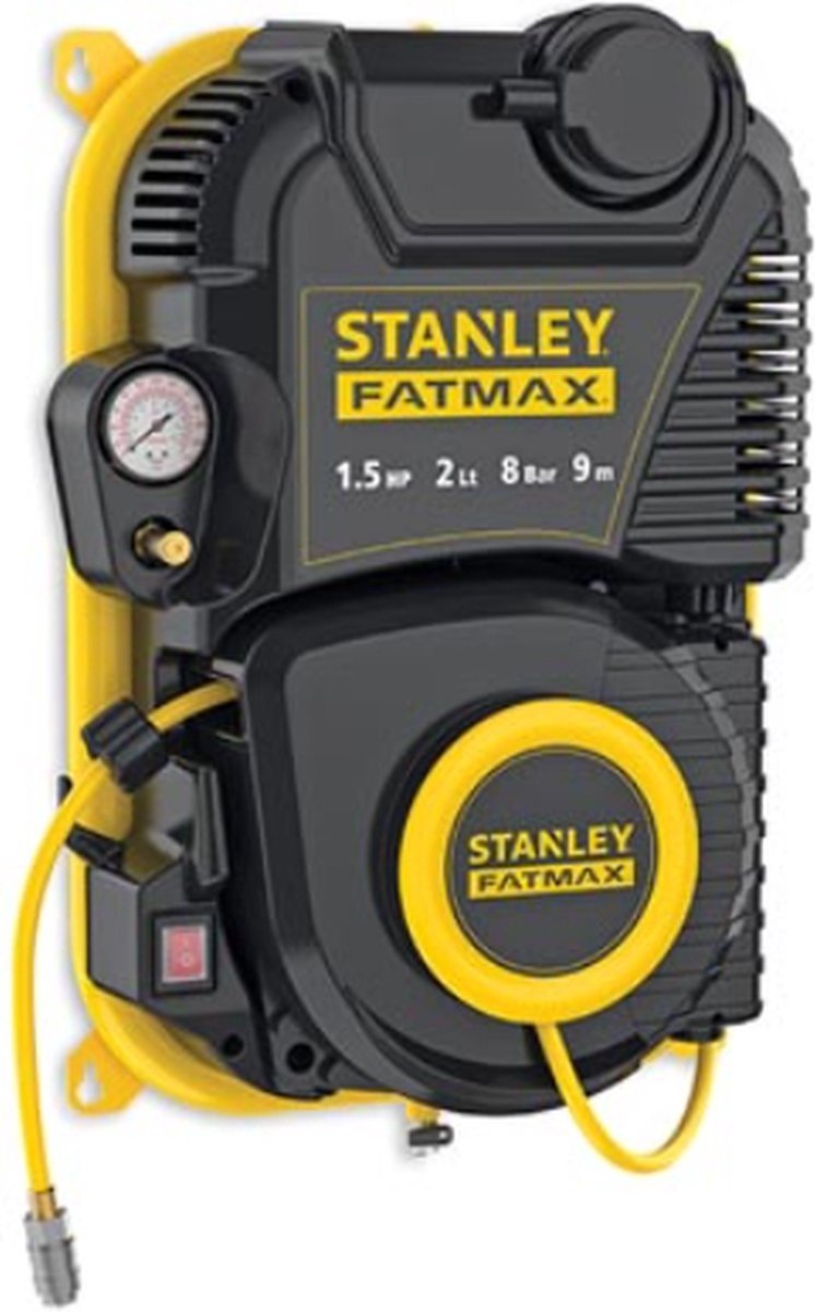 Stanley Fatmax 8215410STF585 Wandcompressor - 1,1 KW - 8 Bar - 160L/min - Olievrij