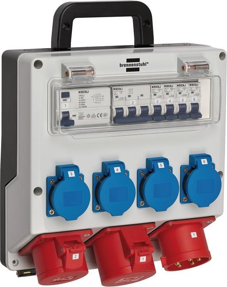 Brennenstuhl 1154890020 Wandverdeler - 4/32 IP44 - 4x Schuko / 2x CEE