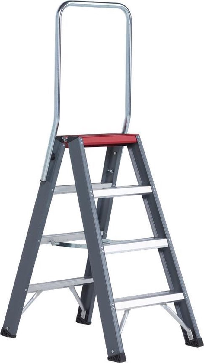 Altrex Falco FDO 4 Dubbele Trap - Aluminium Met Coating - 2 X 4 Treden - Max. Werkhoogte 2.95 M.